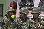 Thai soldiers patrol near government buildings last year after the army seized power. 