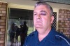 Paramedic Brad Johnson speaks to reporters on Saturday, hours after he was allegedly bashed in the back of an ambulance.