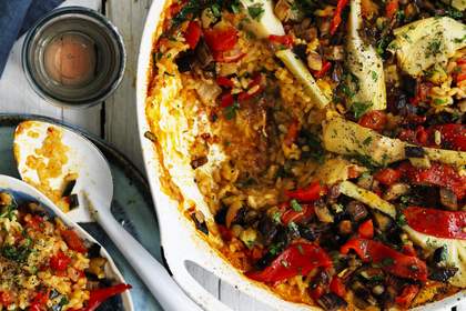 Neil Perry's vegetable paella.