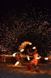 This was taken in January this year. My family and I and my mum and dad took a trip to Fiji for our 10 year Wedding Anniversary. This was taken at The Warwick Fiji Resort and Spa on Polynesian Night with Fire Dancers on the beach. One dancer was out in the water which gave that spectacular glow in the sky. What made this so memorable was having my parents there. This was the last holiday I had with my dad before he sadly passed away last week.