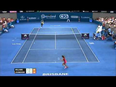 Serena Williams v Bojana Jovanovski Highlights Women's Singles Rd 2: Brisbane International 2012