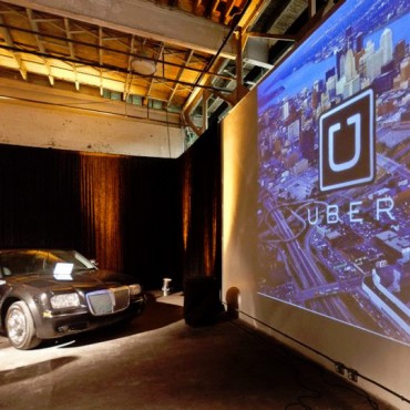 An Uber launch event in Detroit. The Detroit Hub