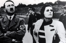 Hitler and his favourite film director Leni Riefenstahl. Notwithstanding this intimidating association Riefenstahl has to be seen as a ground-breaking social commentator and filmmaker.