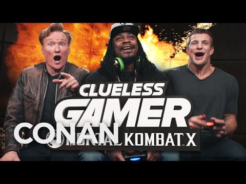 Marshawn Lynch and Rob Gronkowski Play "Mortal Kombat X" With Conan O'Brien