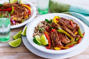 Mexican steak with charred capsicum salsa