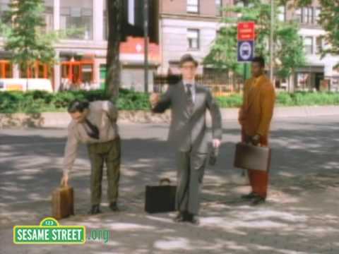 Sesame Street: Bill Irwin Break Dances at Bus Stop