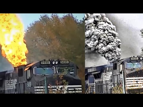 Norfolk Southern Train on Fire