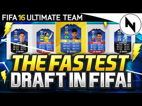 THE FASTEST FUT DRAFT IN FIFA! - FIFA 16 Ultimate Team Draft Squad Builder