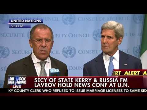 John Kerry Gives Joint Statement On Syria With Russia's Sergey Lavrov