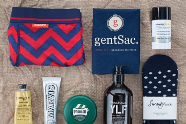 <b>GentSac</b><br>
Alarming moniker, clever idea. A subscription service that sees toiletries, as well as socks and underwear, delivered to your home in a drawstring sack. Visit gentsac.com.au