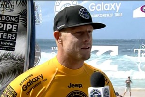 Mick Fanning at the Pipe Masters in Hawaii.