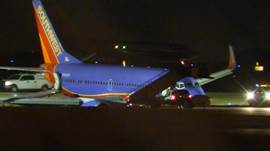 Southwest Airlines jet rolls off taxiway in Nashville; 8 injured