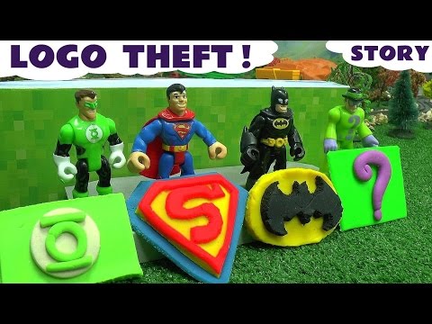 Batman Superman Superhero Logo Theft Play Doh Thomas and Friends Story The Riddler Green Lantern