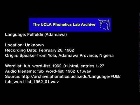 Fulfulde (Adamawa) Audio: fub_word-list_1962_01