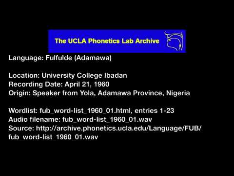 Fulfulde (Adamawa) Audio: fub_word-list_1960_01