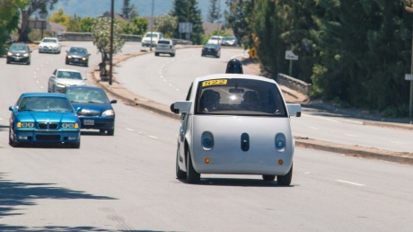 A Google self-driving car in California. 