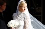 Nicky Hilton in her $100,000 Valentino lace wedding dress that mimicked the style of royal brides Kate Middleton and Grace Kelly.