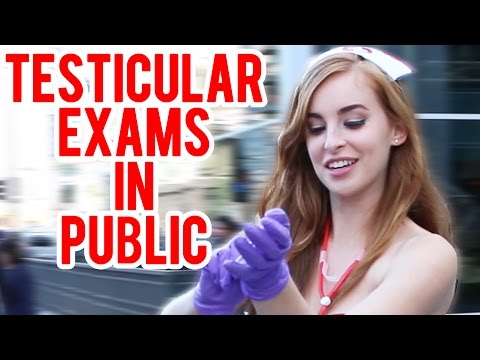 Giving Testicular Exams in Public for Charity