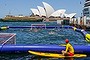 The iconic setting for the annual Water Polo By The Sea at Campbell Cove in Sydney.