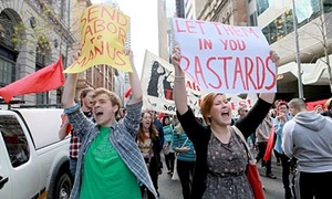 A demonstration in Sydney against the Australian government's toughened stance on asylum seekers