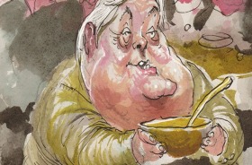 Trevor Sykes' Dubious Distinctions, for AFR Weekend December 23, Christmas Bumper. Illustration by David Rowe.