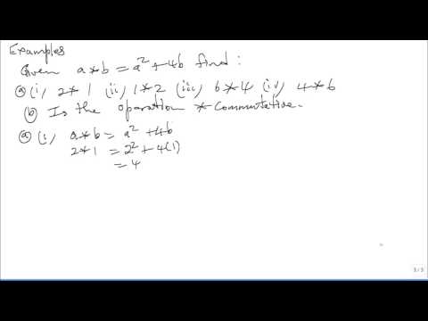 CSEC Mathematics Lesson 5 Binary Operations