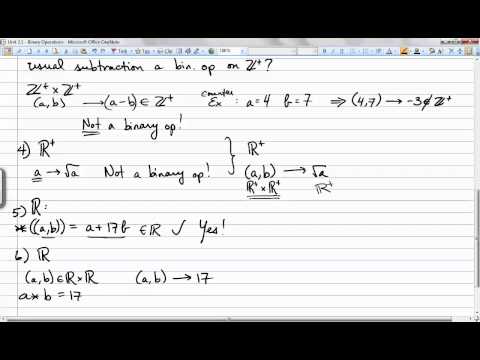 Unit 2.1 - Binary Operations