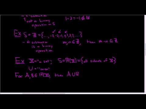 Definition of Binary Operation, Commutativity, and Examples Video