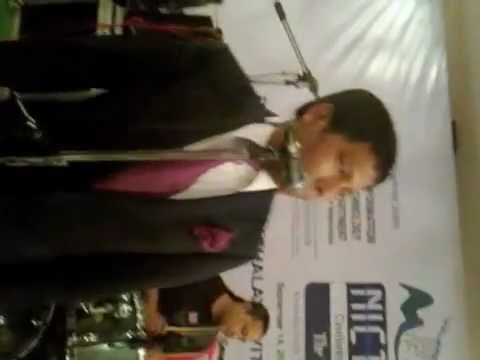 Mukul Sangma , Chief Minister of Meghalaya sings for delegates and guests of MEGHABYTES