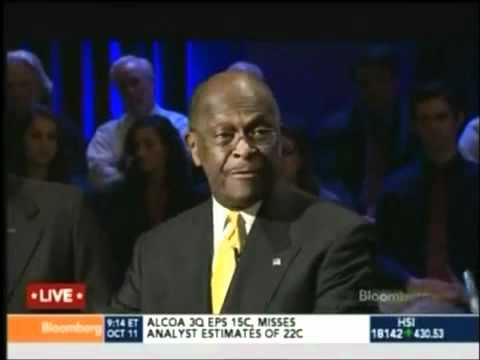 Ron Paul Herman Cain Bloomberg Debate Federal Reserve 10/11/11