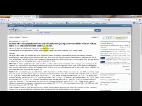 How to do Search articles in Pubmed Central