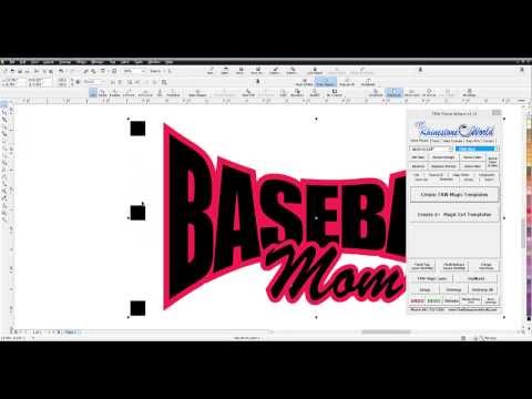 How to make a Glitter Baseball Mom Car Window Decal GCC Expert 24 Vinyl Cutter (Part 1/2)