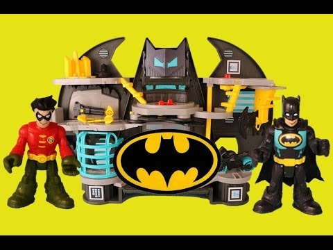 Batman Batcave Imaginext DC Comics Super Friends Batman and Robin Bat Cave Motorcycle