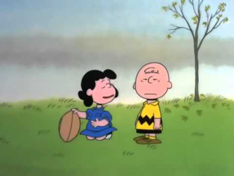 Charlie Brown, Lucy and the Football.