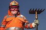 SMH.  Portrait of Aaron MCDonald Cadet adged 14 from Gunnedah SES and  Firefighters from partaking in a practical competitionat the Myuna Bay SPort and Recreation Center in NSW.  Pic by Nic Walker.  Date 29th September 2015.  (Contact mother after business hours on 0468434398 Roslyn.)