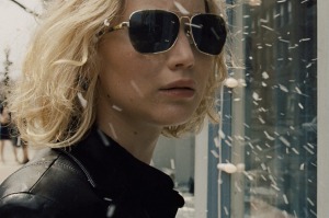 Jennifer Lawrence as Miracle Mop inventor Joy Mangano in <i>Joy</i>.