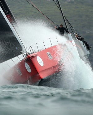 SYDNEY, AUSTRALIA - DECEMBER 26: Super-maxi Comanche races during the 2015 Sydney to Hobart on December 26, 2015 in Sydney, Australia.  (Photo by Cameron Spencer/Getty Images)