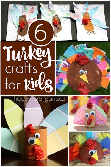 6 Turkey Crafts for Kids - Happy Hooligans  copy