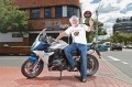 Chef Jacques Reymond poses for a photo with his BMW R1200 RS motorcycle on November 17, 2015 in Melbourne, Australia.