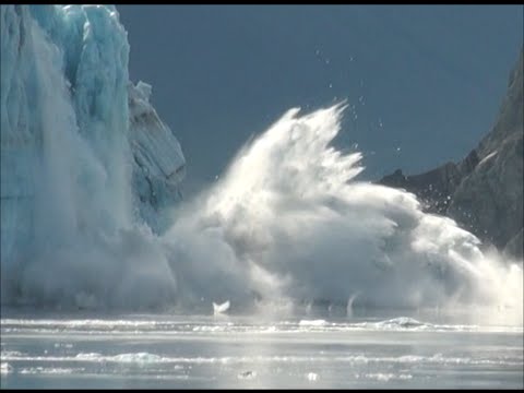 Extreme Glacier Calving, Hubbard Glacier, Alaska