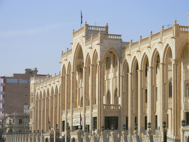  Islamic State leader Abu Bakr al-Baghdadi conducts business in the Raqqa city hall. Pictured: government building in Raqqa. (Photo: Beshr / Flickr Commons)