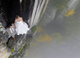 Photographers' Sky-High Wedding Shoot Is Not For The Faint Of Heart