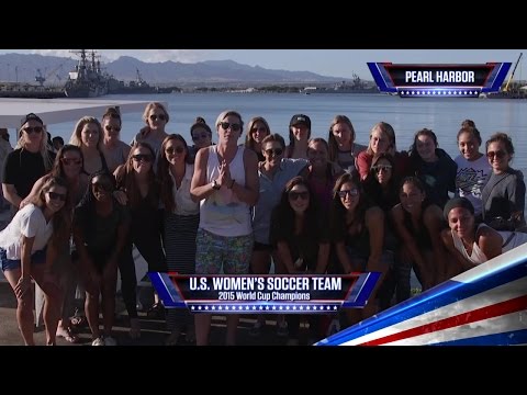 U.S. Women's Soccer Team sends their well-wishes to the U.S. Military