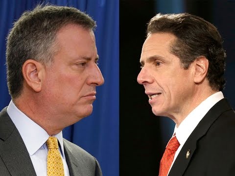 NYC Mayor Bill de Blasio vs. NY Governor Andrew Cuomo