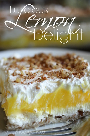 Easy Luscious Lemon Delight Dessert - Happy Hooligans copy