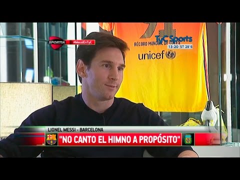 Lionel Messi: "No canto el himno a propósito" - TyC Sports