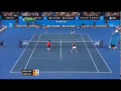 Radwanska/Panfil vs Cornet/Tsonga Hopman Cup 2014 Highlights