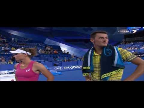 Bouchard/Raonic vs Stosur/Tomic Hopman Cup 2014 Highlights