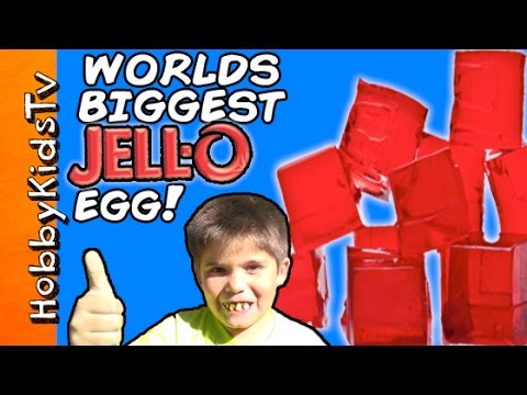 Worlds Biggest JELLO POOL Surprise Egg! Superheroes + Ugly Teeth, Toys HobbyKidsTV