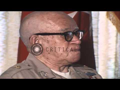 General Omar N. Bradley gives a brief speech during a formal lunch in Hawaii. HD Stock Footage